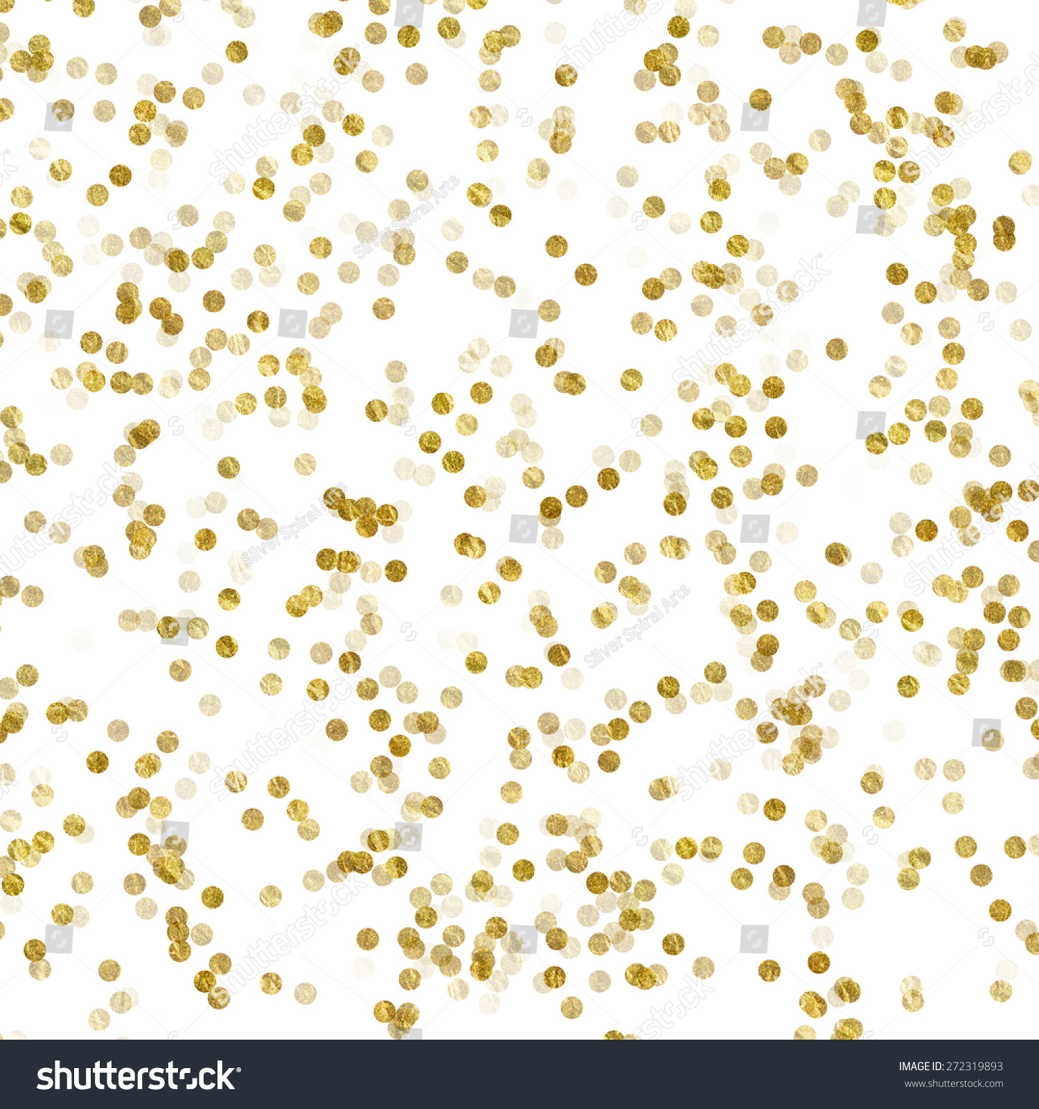 Gold And White Dots Faux Foil Metallic Background Pattern Texture Stock ...