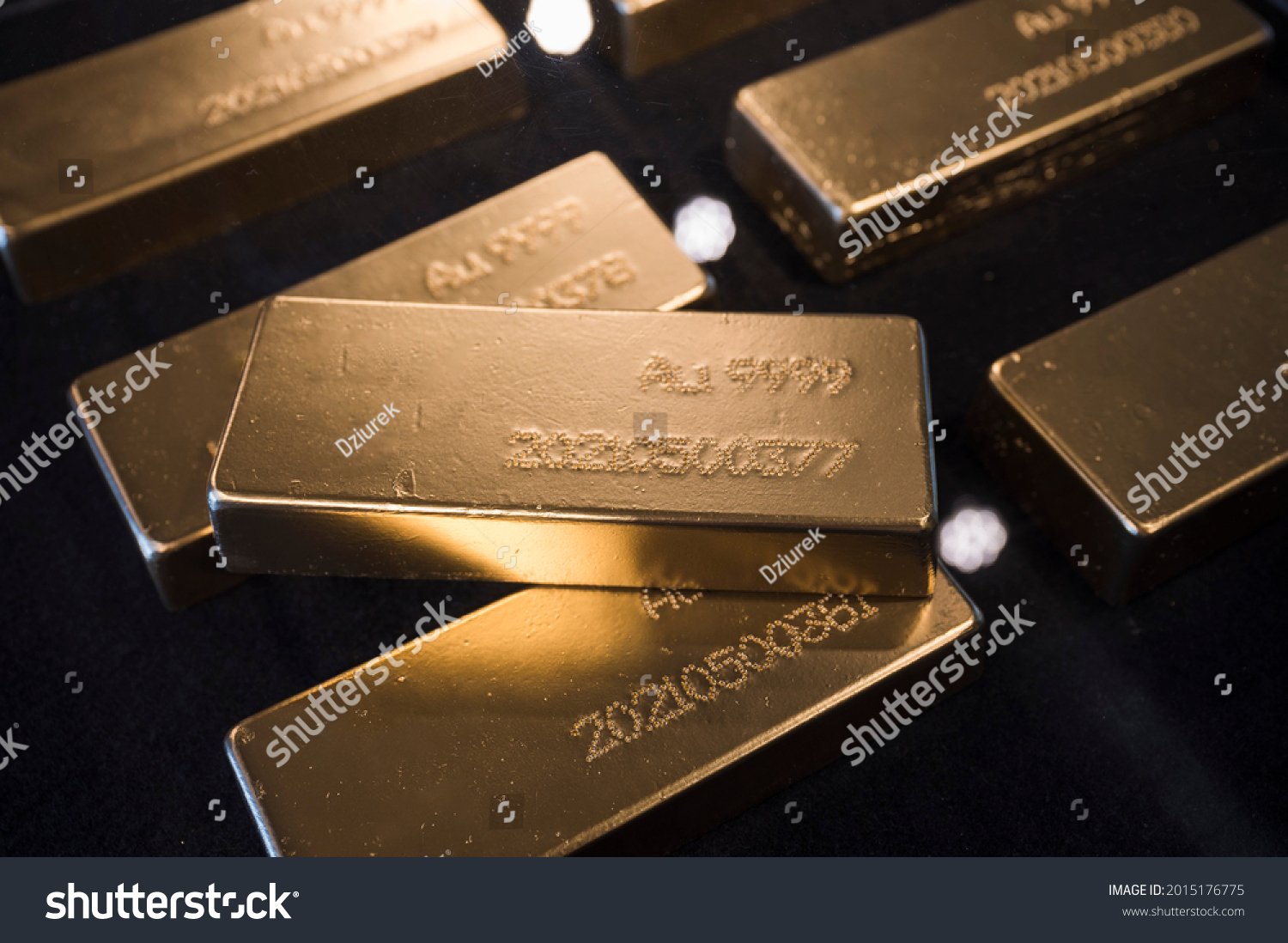 Gold Bars Embossed Numbers Stock Photo 2015176775 | Shutterstock