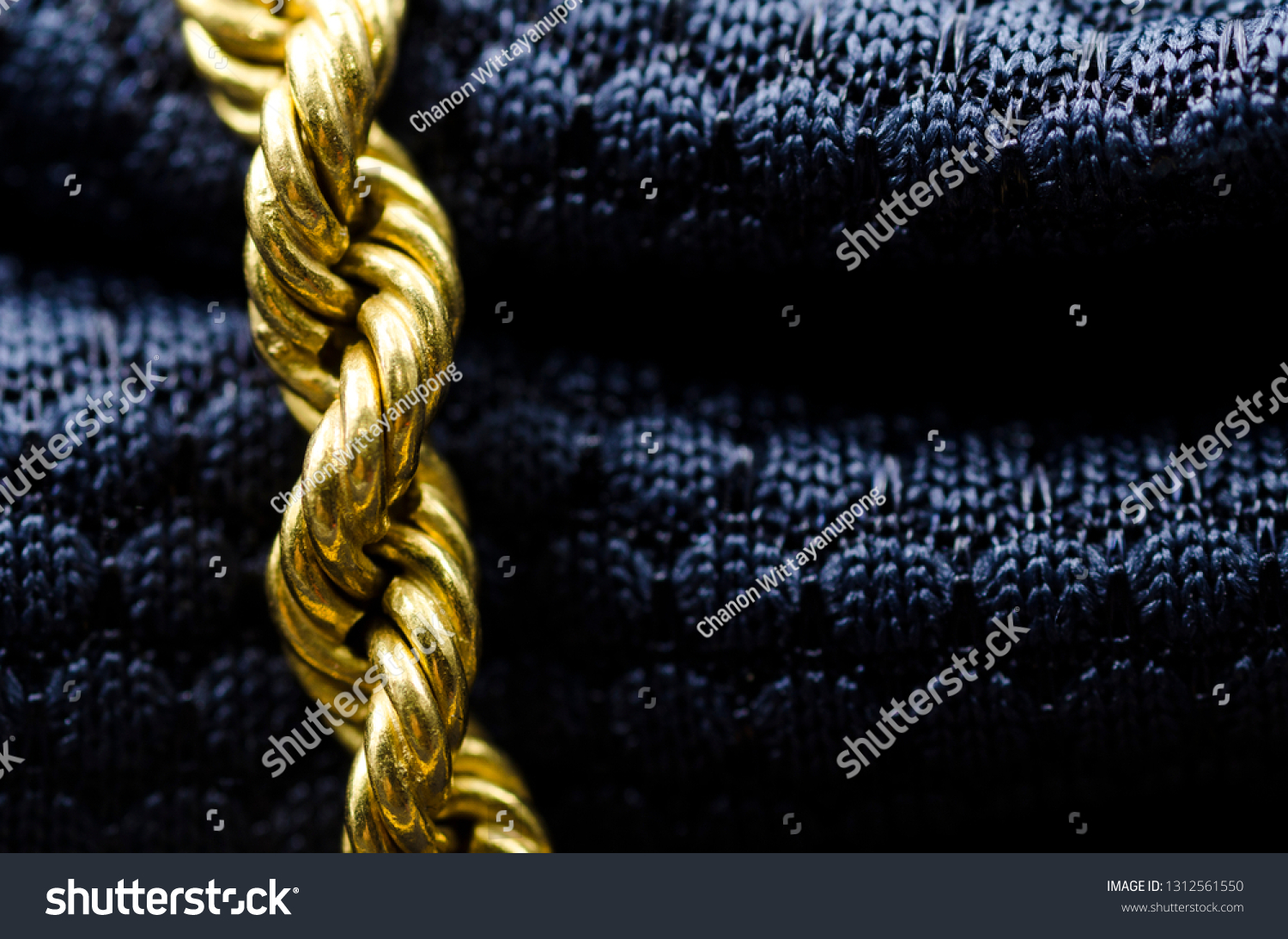 Gold Chain Necklace Fold Fabric Texture Stock Photo (Edit Now) 1312561550