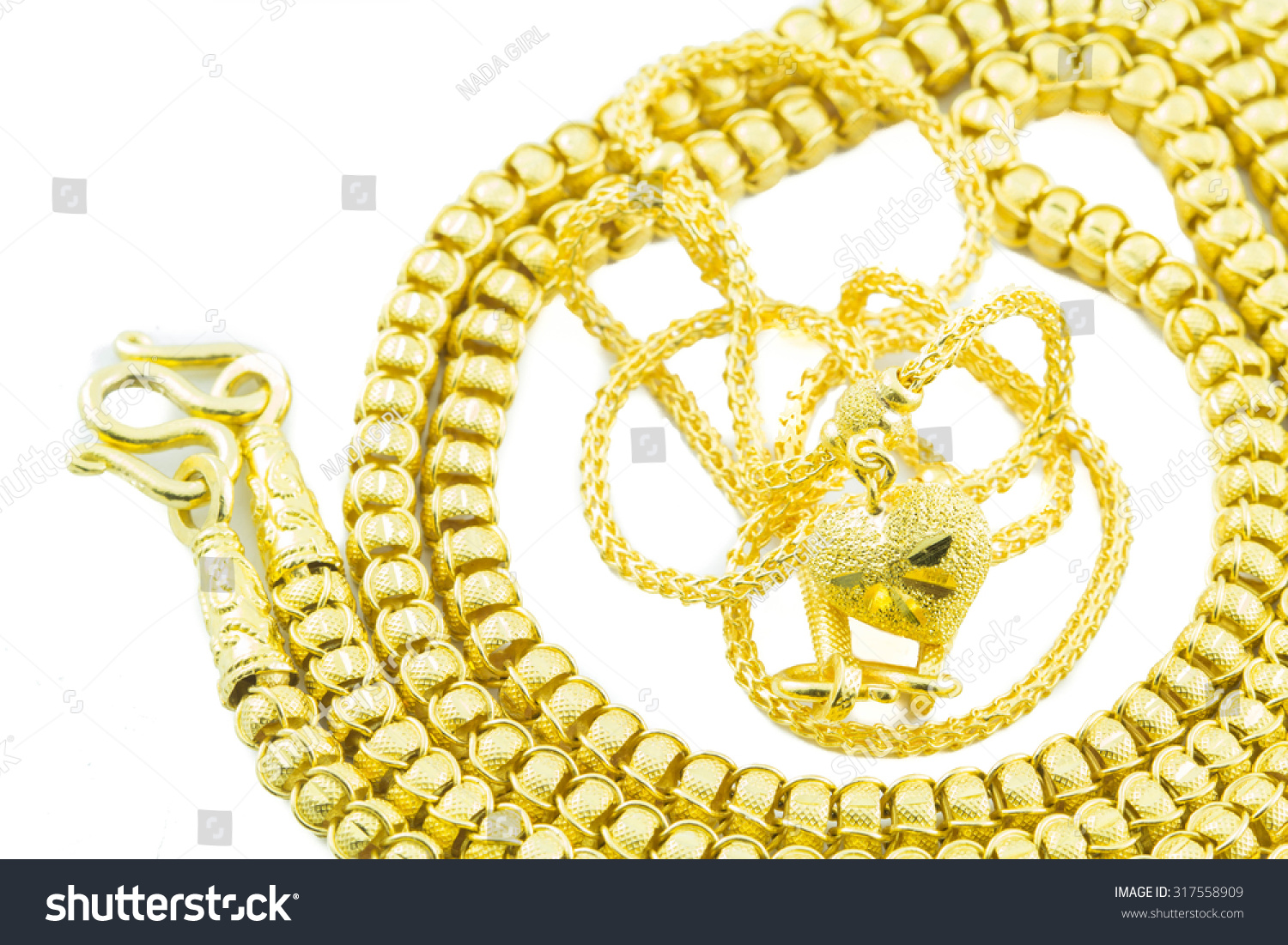 Gold Chain On White Background Stock Photo 317558909 | Shutterstock