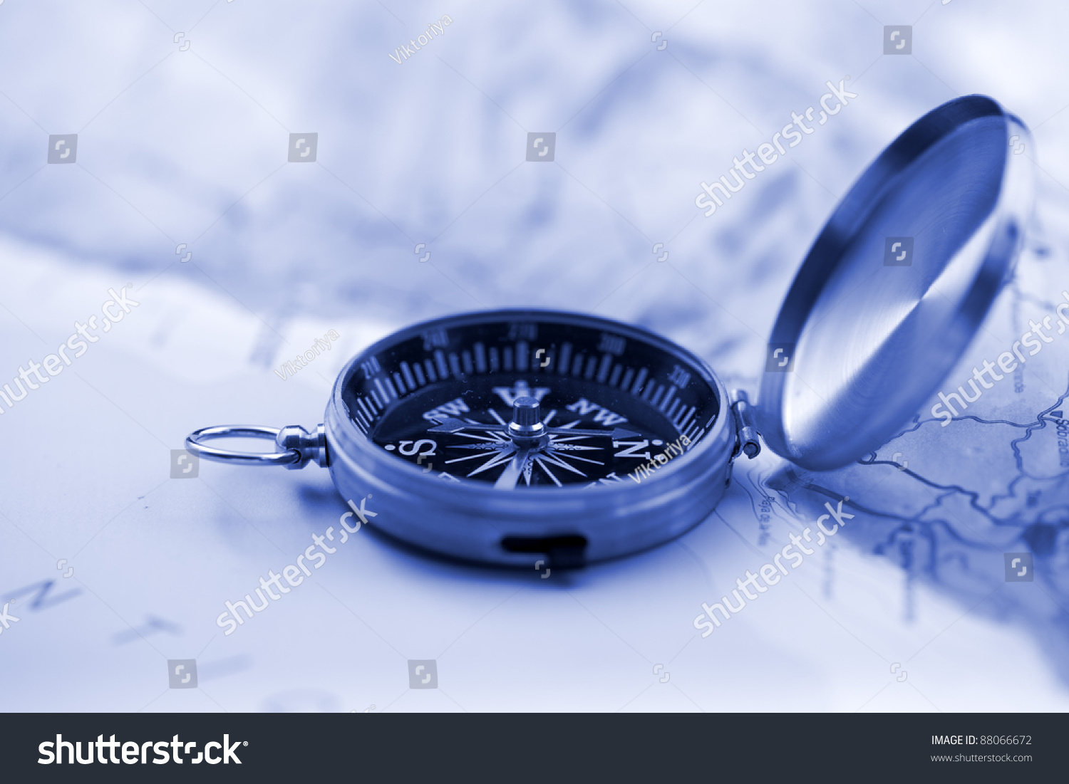 Gold Compass Map Stock Photo 88066672 | Shutterstock