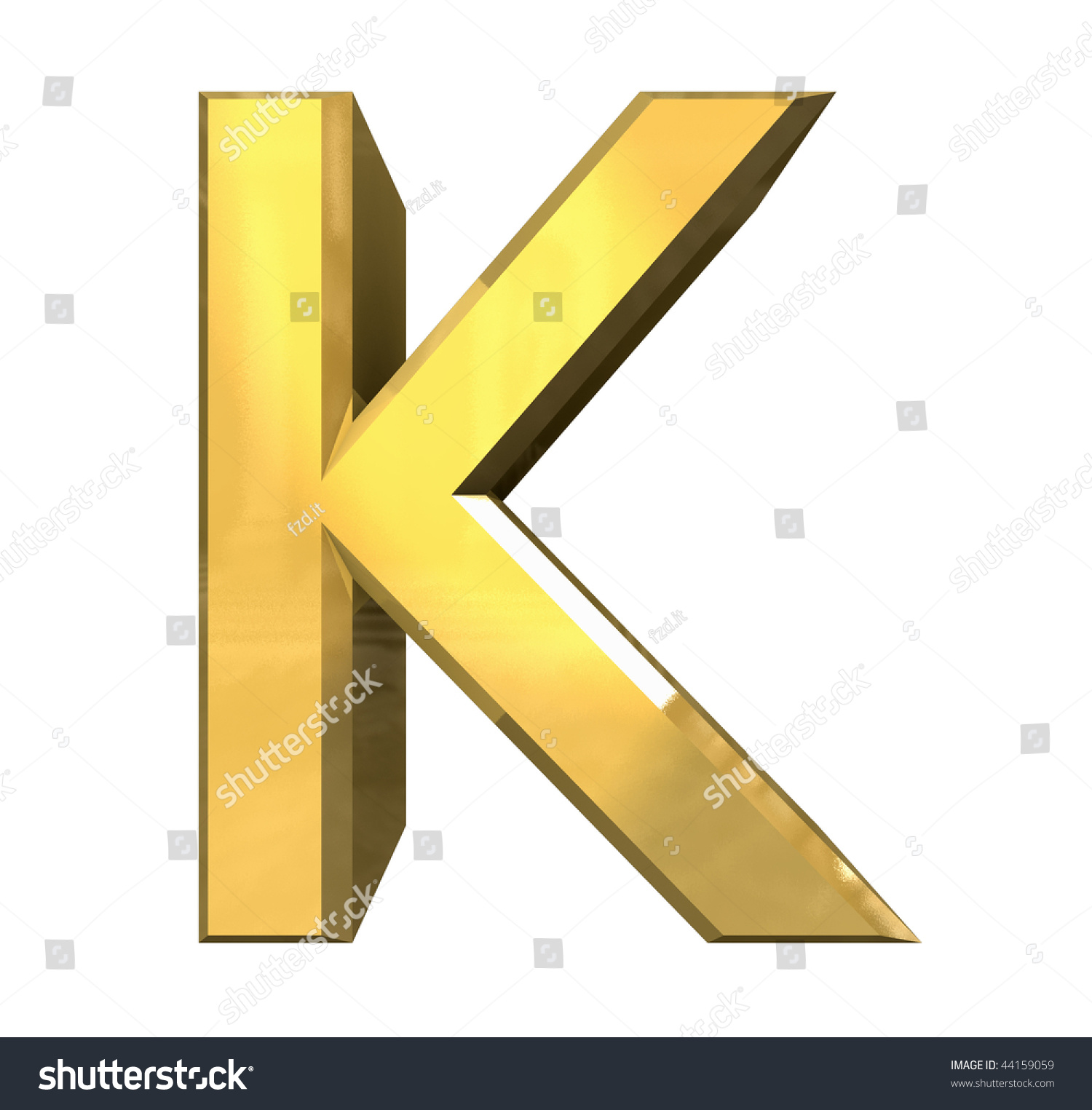 Gold 3d Letter K Stock Photo 44159059 : Shutterstock