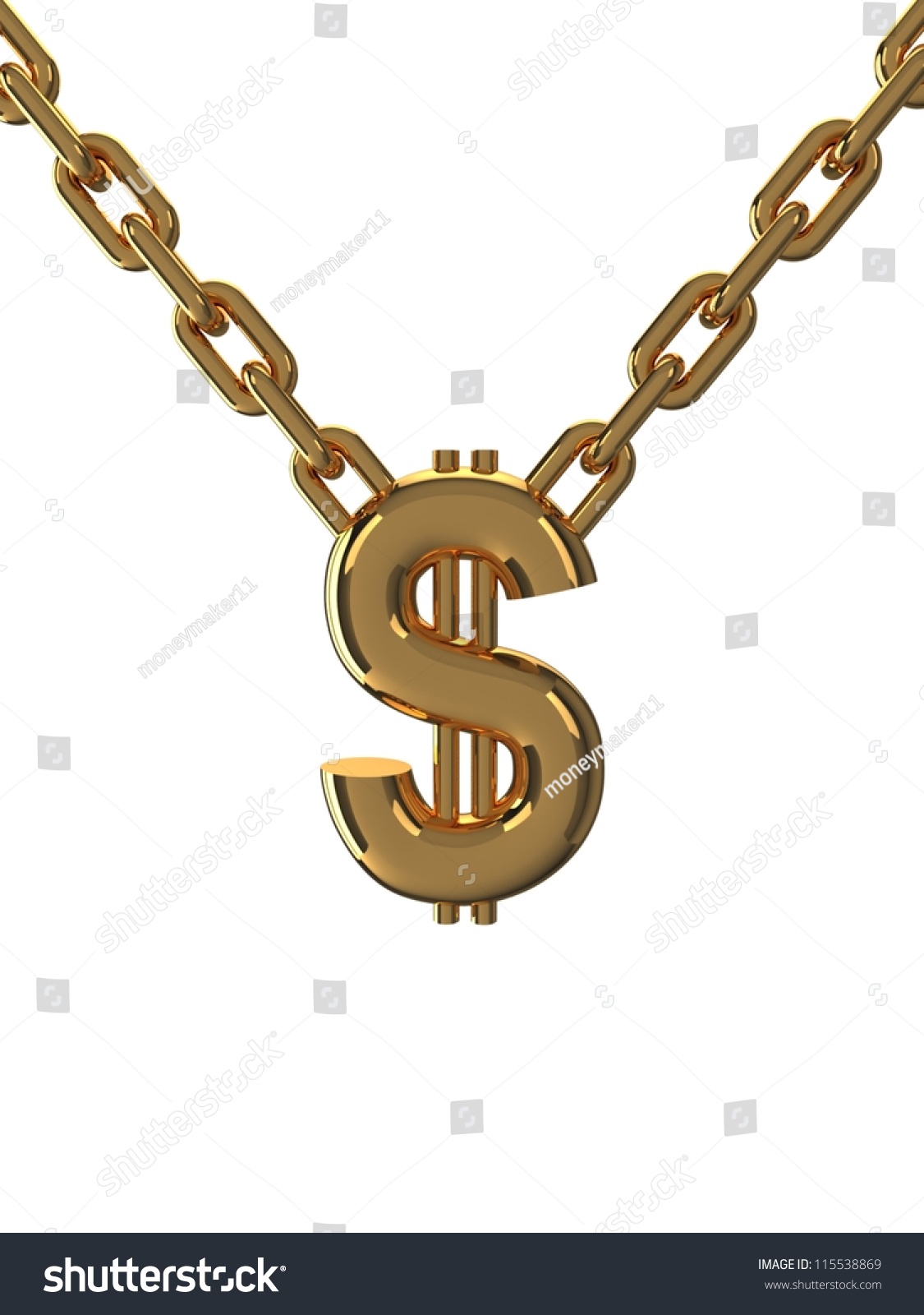 Gold Dollar Chain Stock Illustration 115538869 - Shutterstock