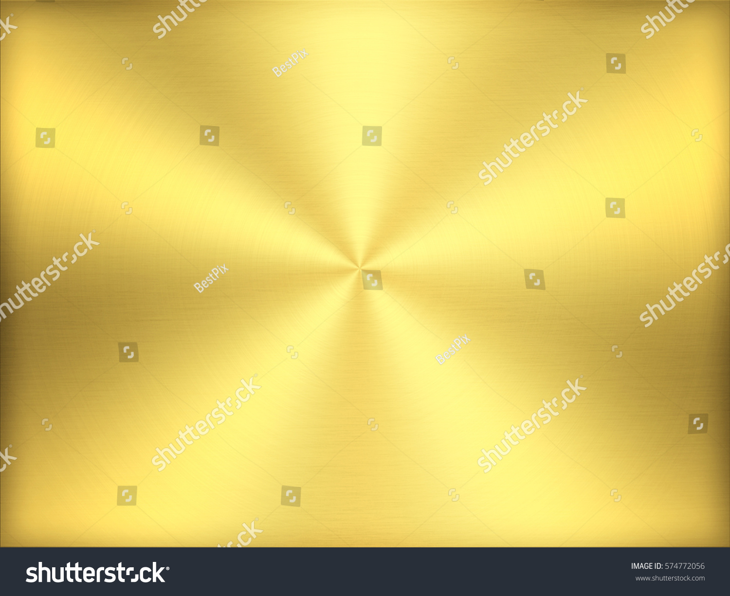 Gold Metal Background Realistic Circular Brushed Stock Illustration ...