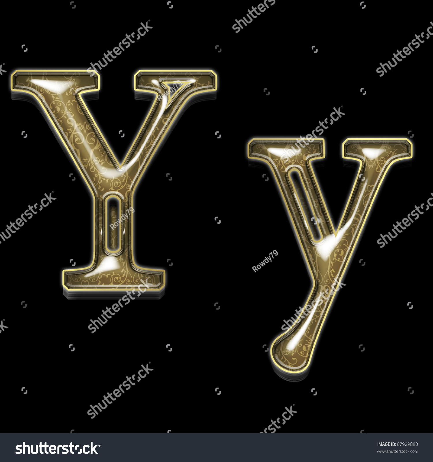 Gold Monogram Alphabet Stock Illustration 67929880