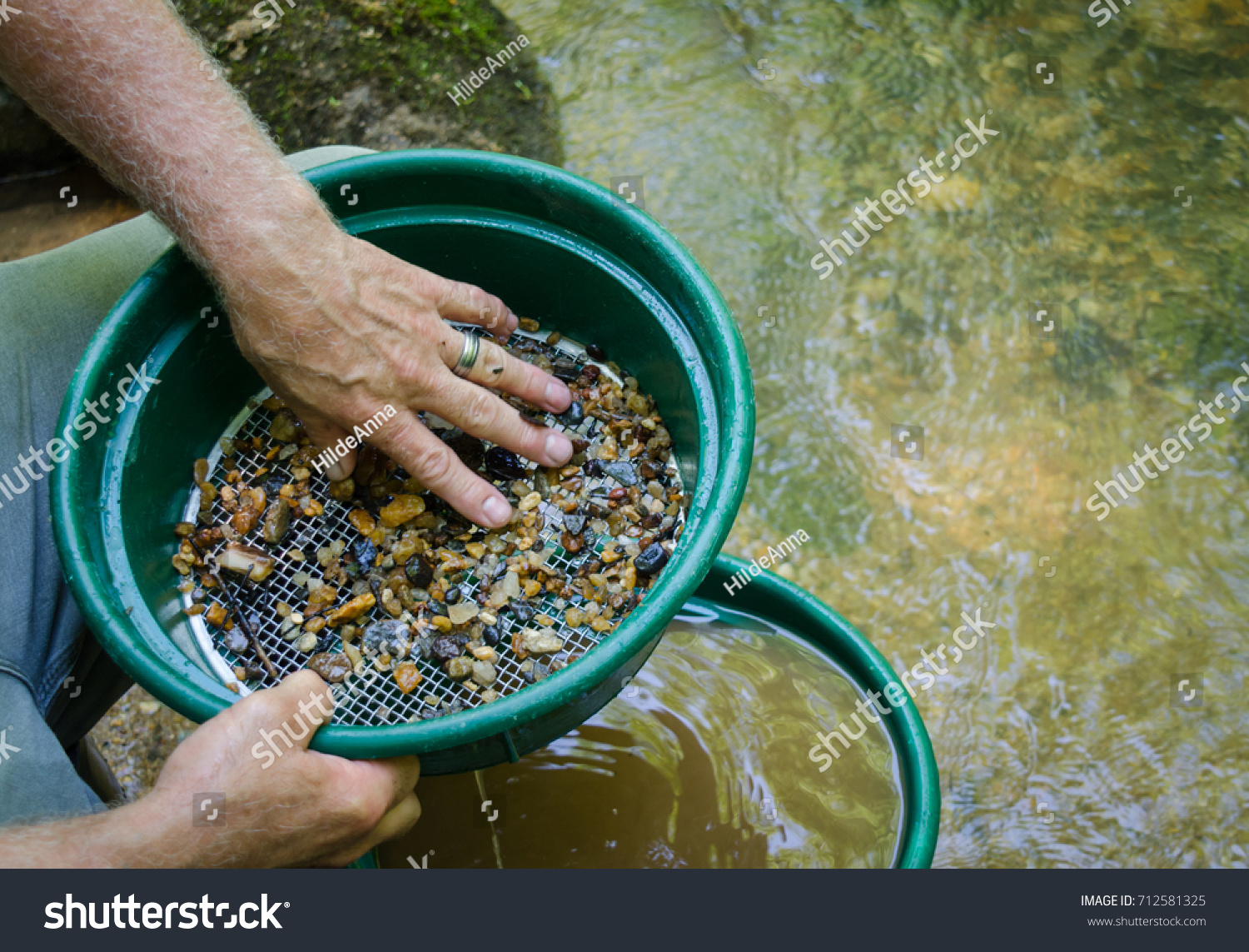 Gold Panning Gem Mining Prospecting Tool Stock Photo 712581325 ...