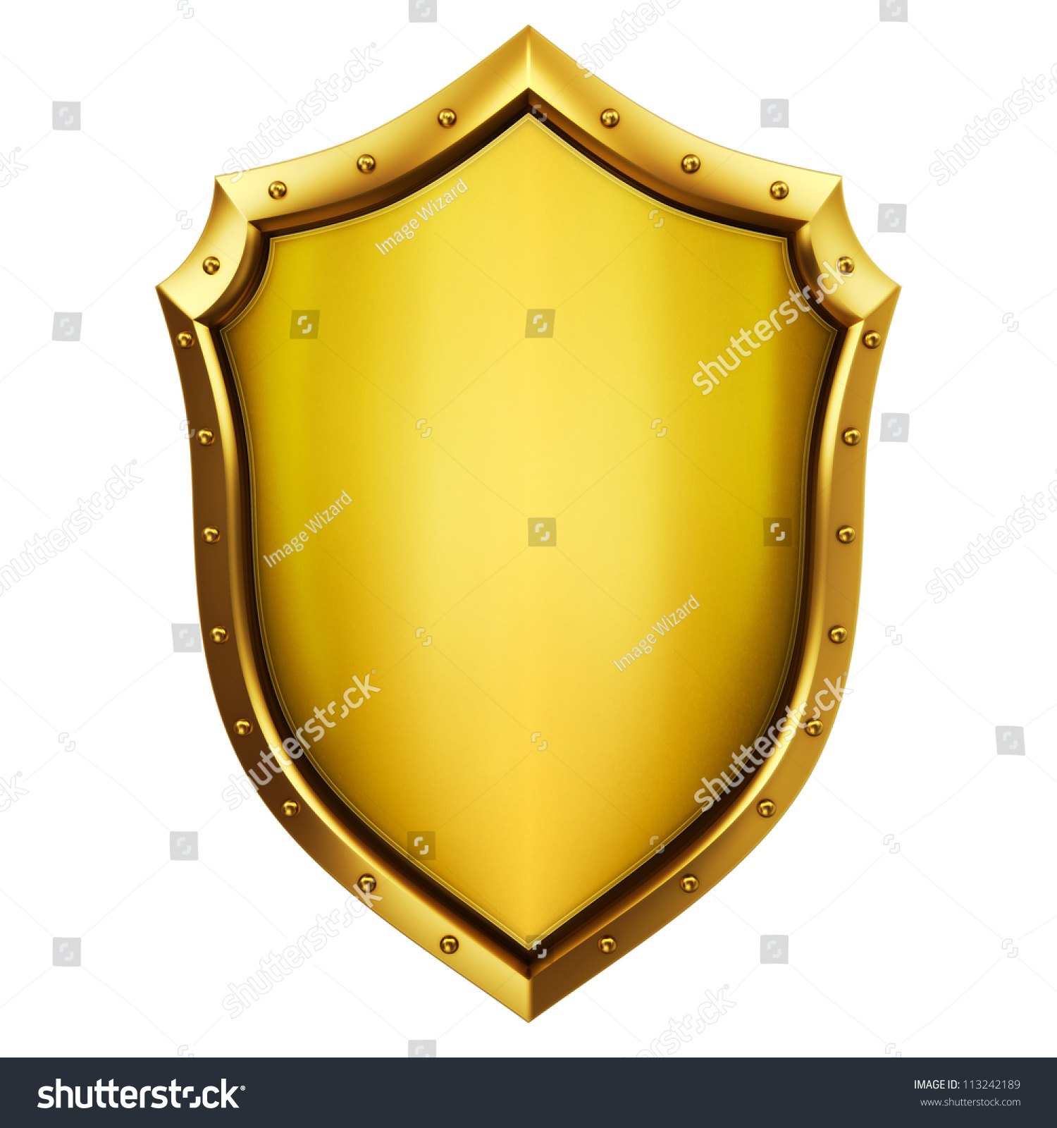 Gold Shield Stock Illustration 113242189 - Shutterstock