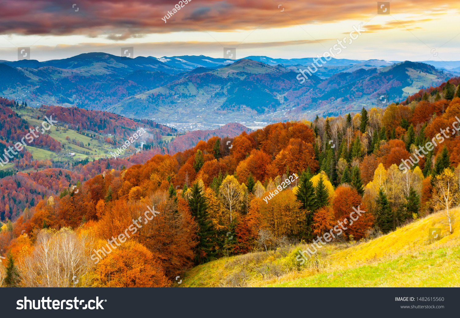 Mountain Autumn Landscape Colorful Forest Stock Photo Edit Now 86461093