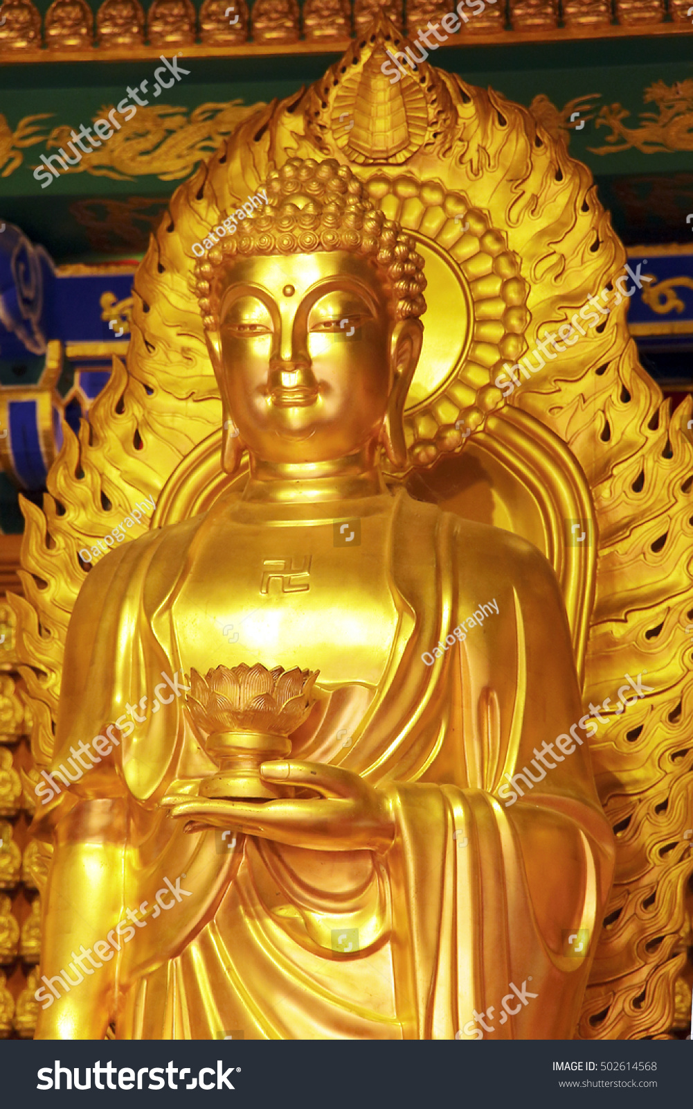 Golden Buddha Statue Temple China Stock Photo Edit Now