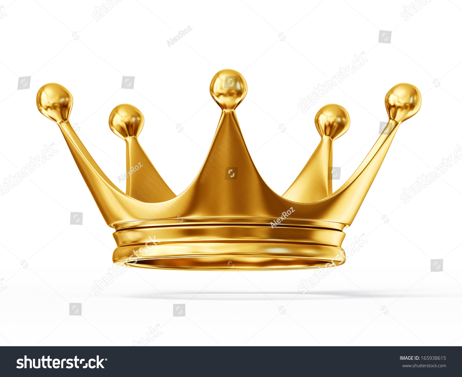 Golden Crown Isolated On A White Background Stock Photo 165938615 ...