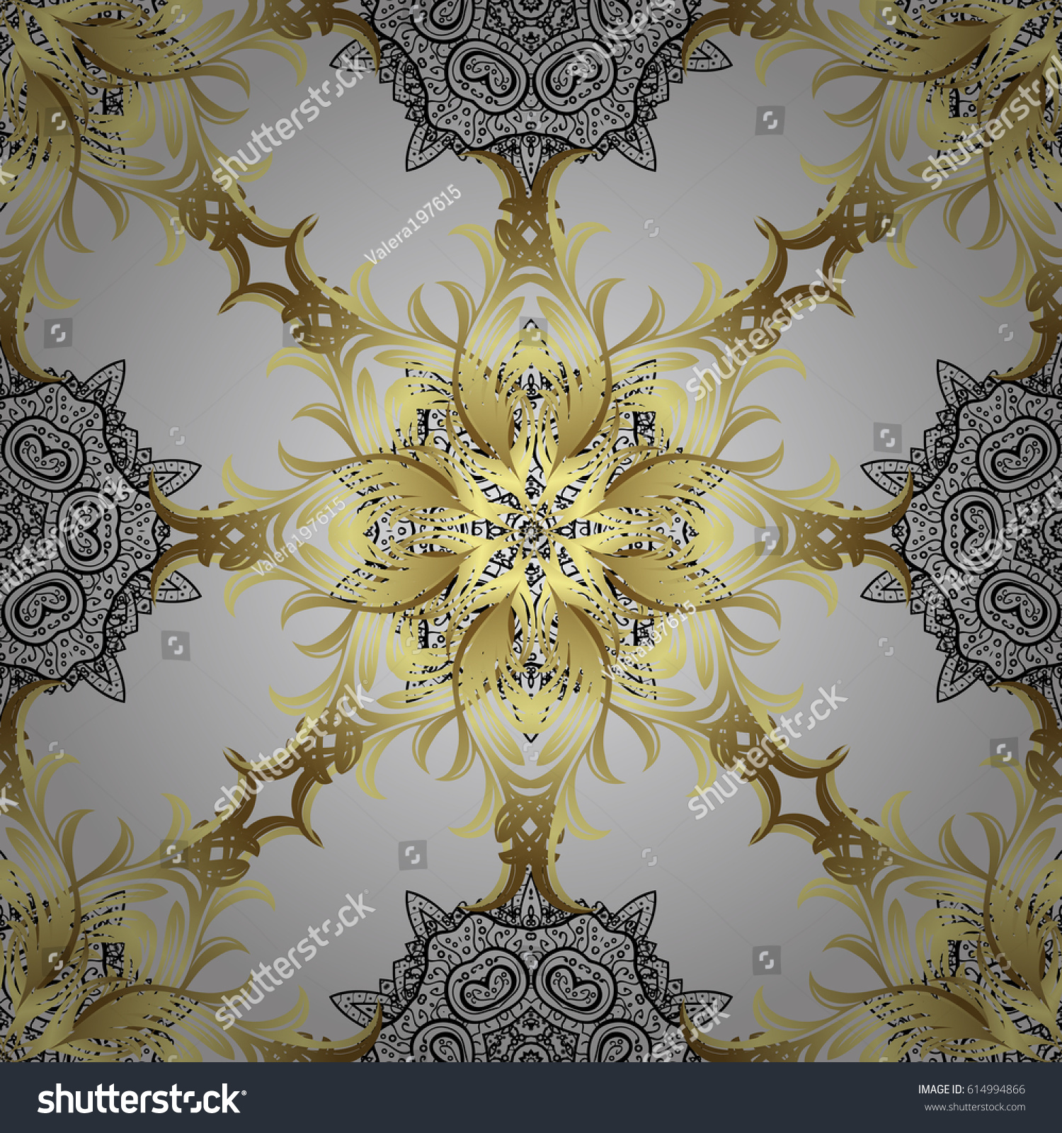 Golden Element On Gray Background Gold Stockillustration