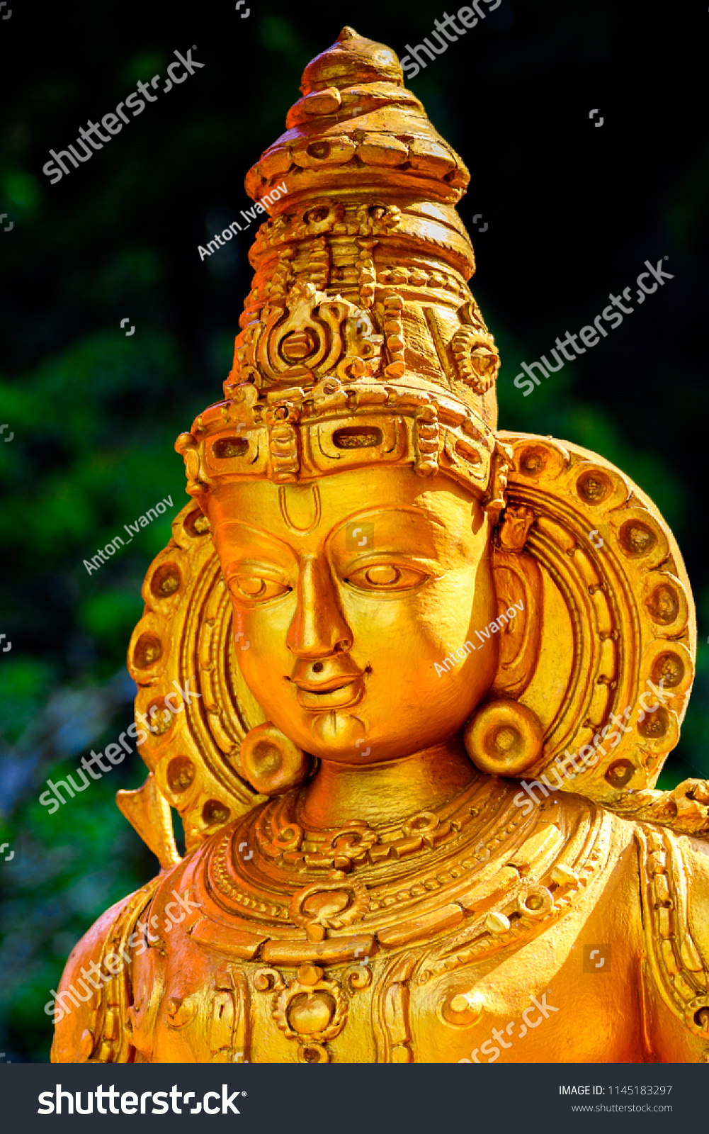 Golden God Figures On Seetha Amman Stock Photo 1145183297 | Shutterstock