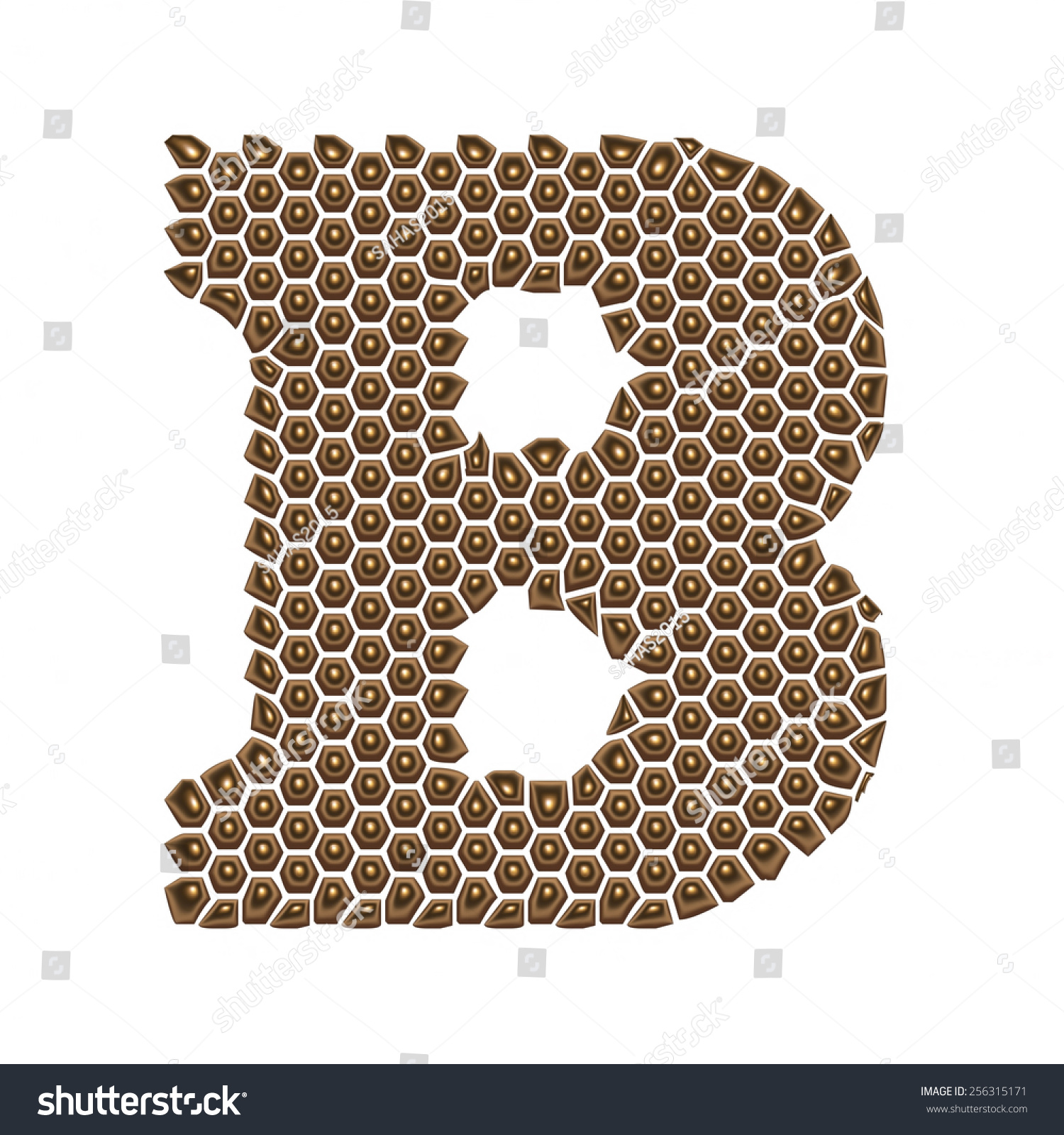 Golden Metallic Letter B Stok İllüstrasyon 256315171 | Shutterstock