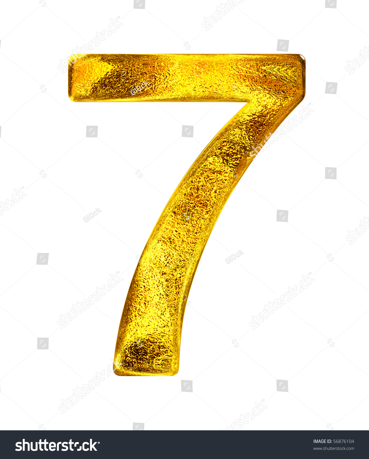 Golden Number - 7 Stock Photo 56876104 : Shutterstock