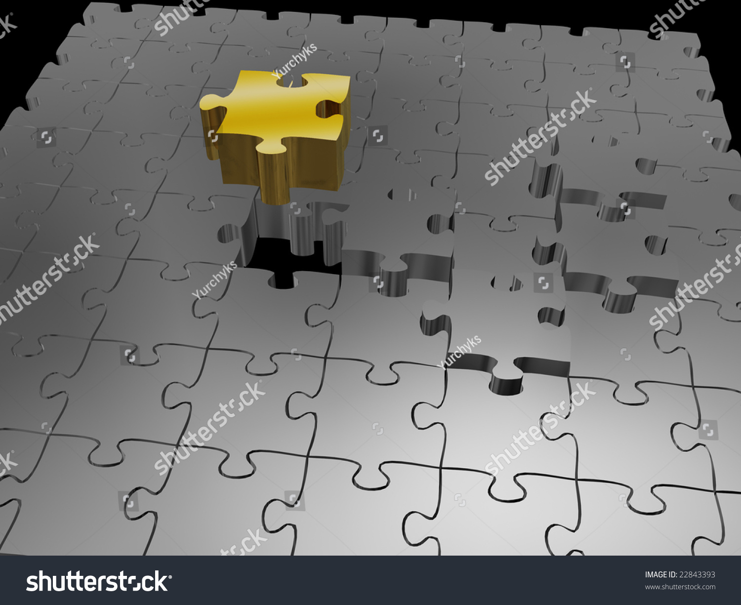 Golden Puzzle Piece Fitting Into Hole Stock Illustration 22843393 Golden Puzzle Piece Fitting Into Hole Stock Illustration 22843393