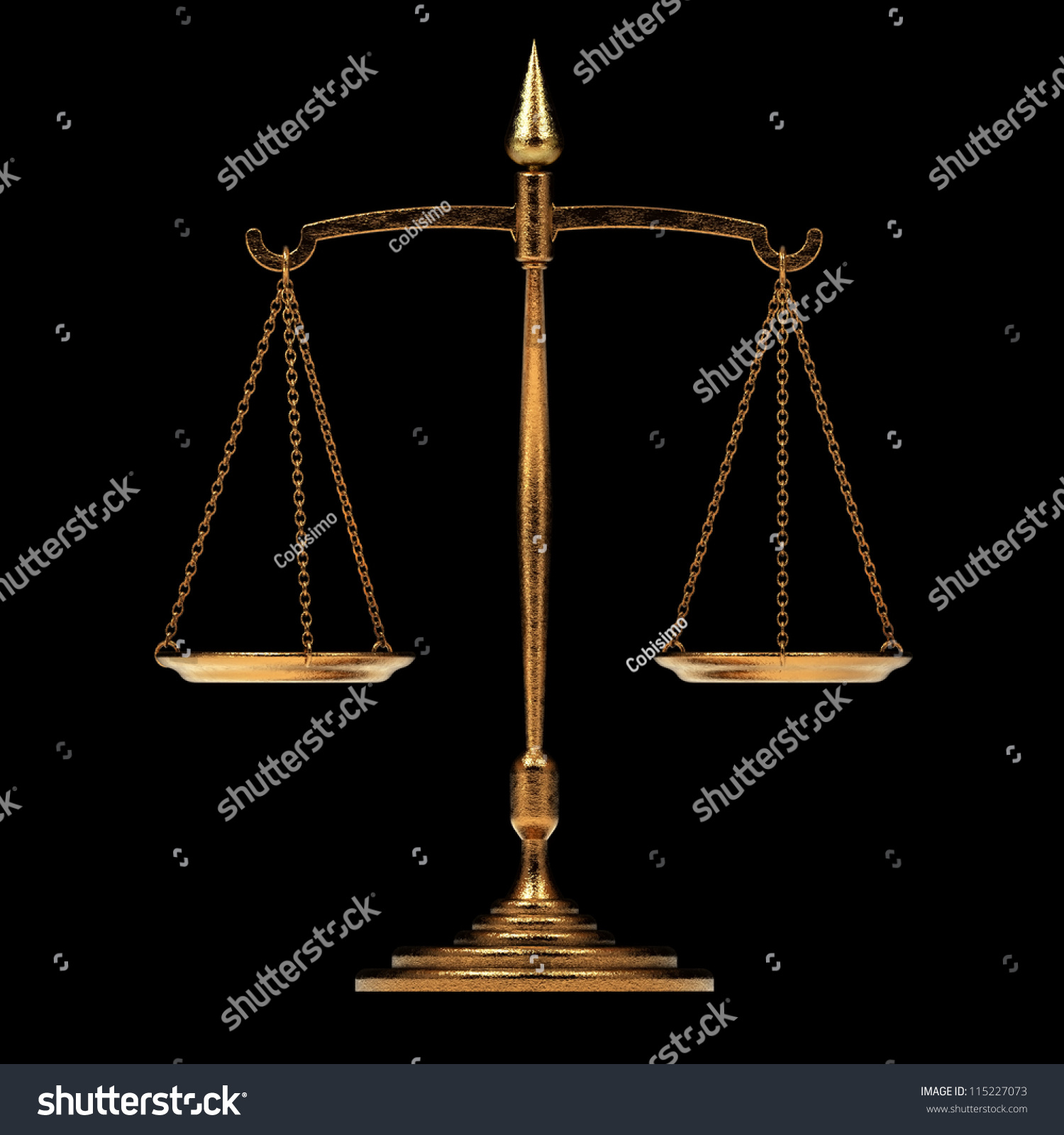 Golden Scale On Black Background Stock Photo 115227073 Shutterstock