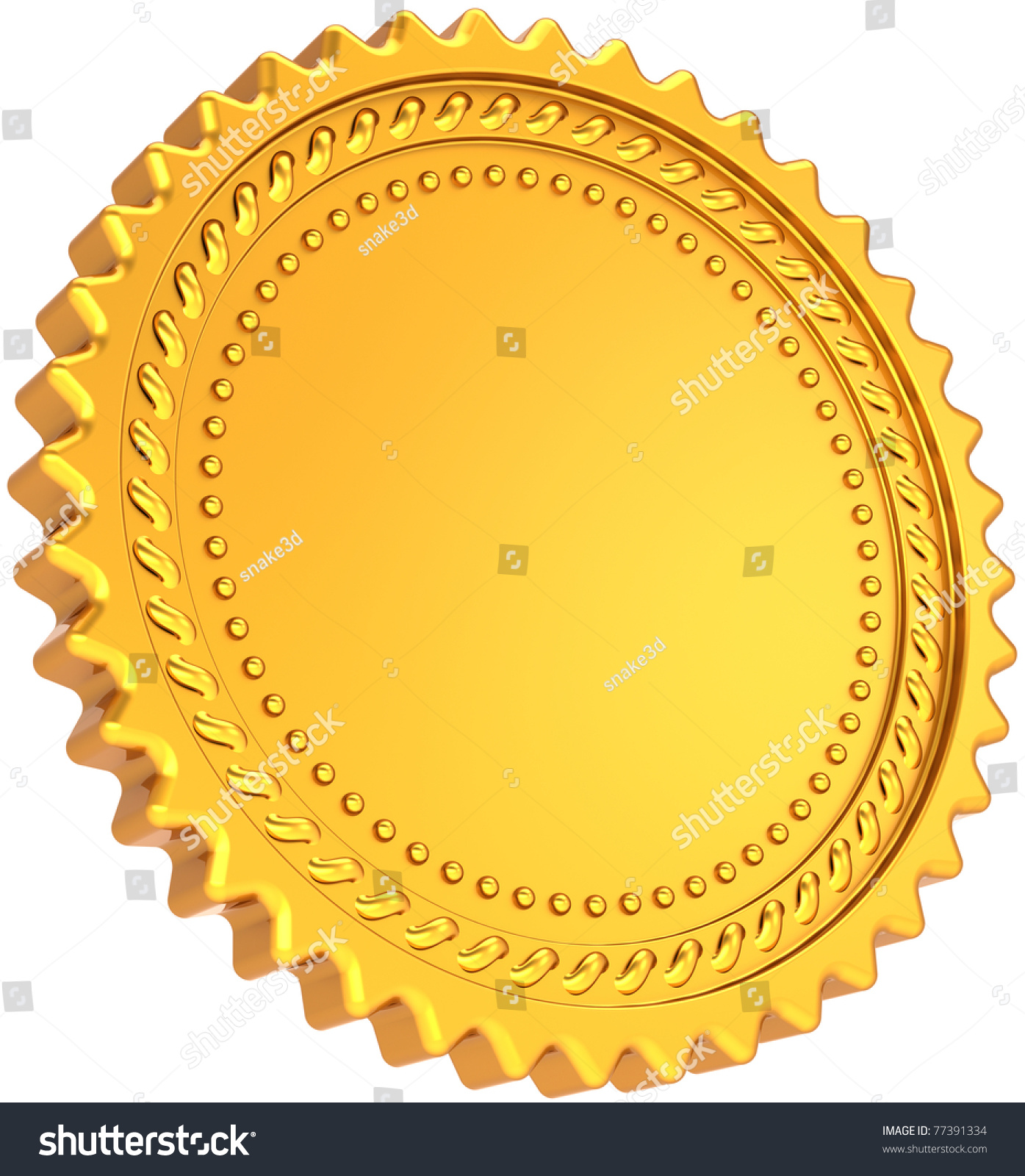 Golden Seal Award Medal Blank Shiny: Stockillustration 22 Inside Blank Seal Template