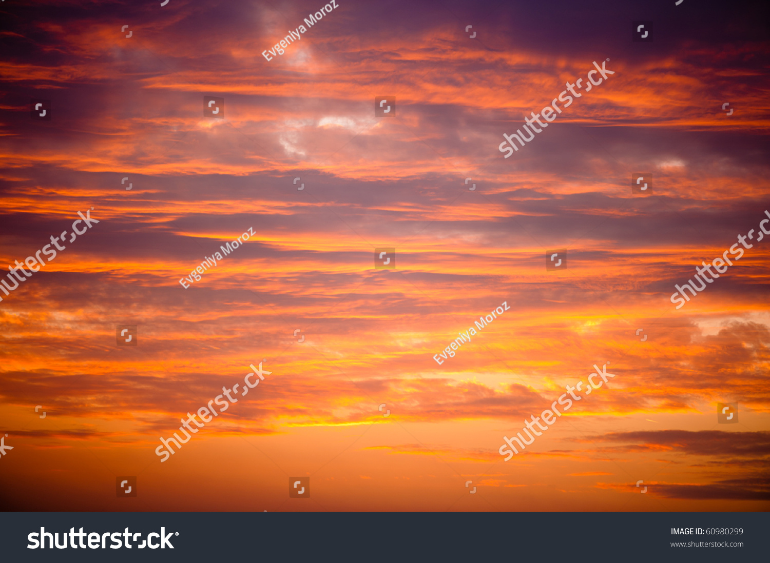 Golden Sunset Clouds Background Stock Photo 60980299 : Shutterstock