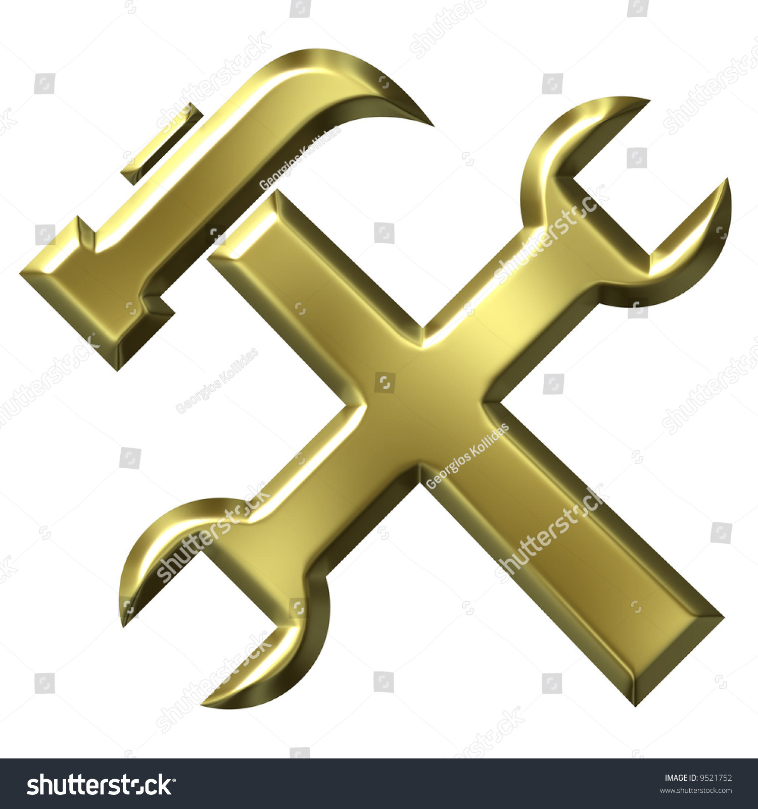 Golden Tools Stock Photo 9521752 : Shutterstock