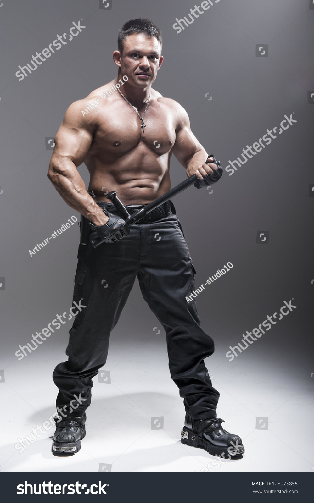 Good Looking Policeman Bodybuilder Posing Stock Photo Edit Now Images, Photos, Reviews