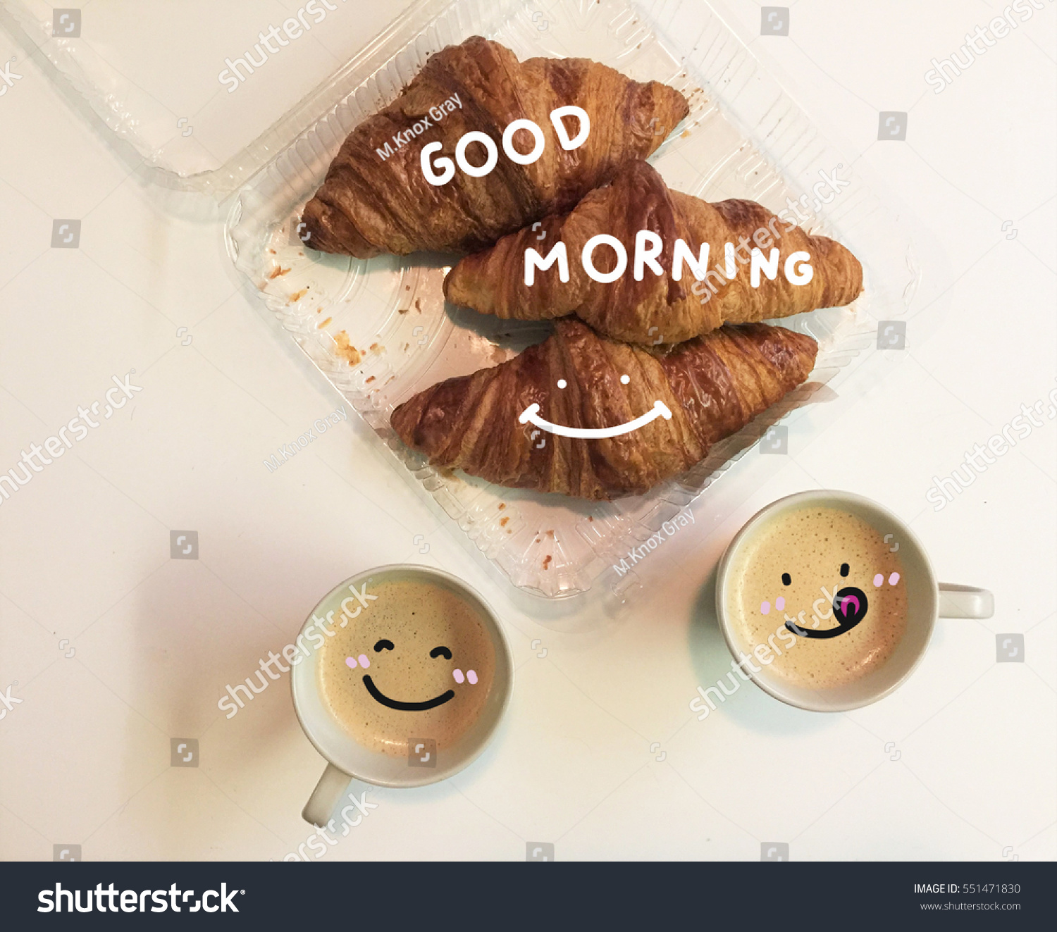 Good Morning Breakfast Smile Coffee Cup Royalty Free Stock Image