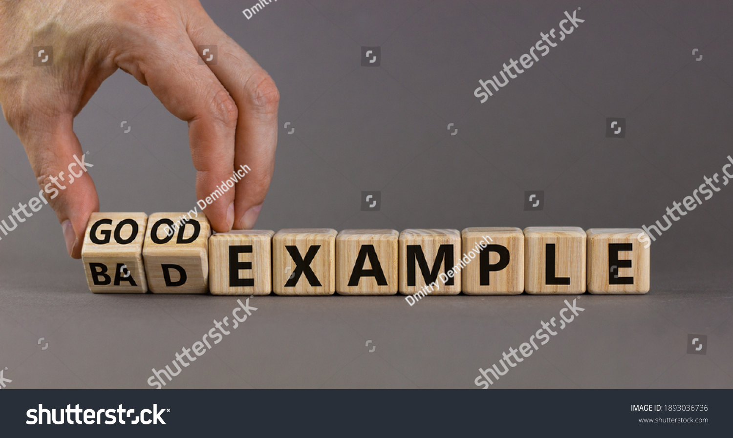 Good Bad Example Symbol Businessman Turns Stock Photo 1893036736 ...