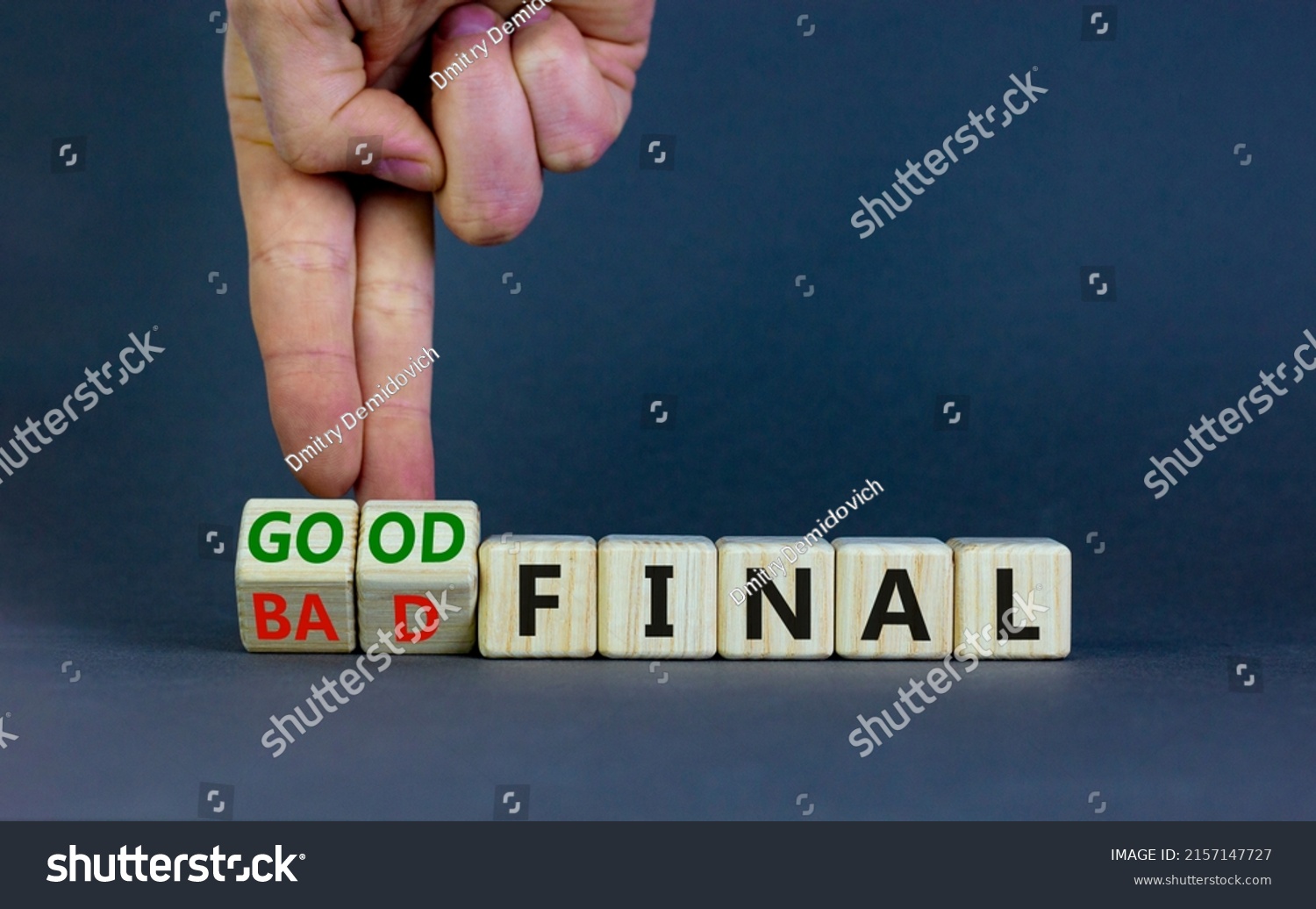 Good Bad Final Symbol Businessman Turns Stock Photo 2157147727 ...