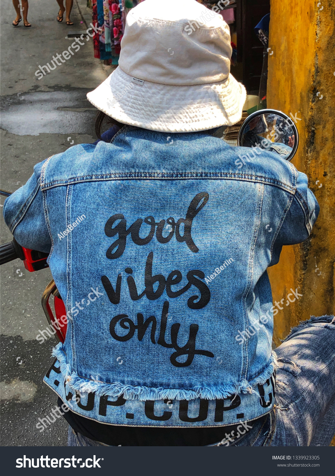 good vibes only jean jacket