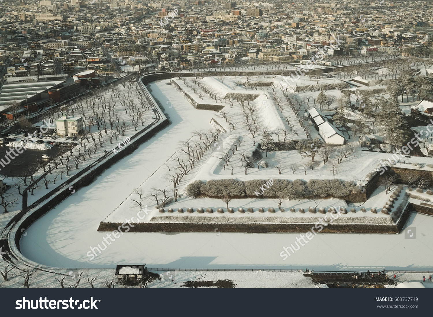 Goryokaku Park Winter Stock Photo 663737749 | Shutterstock