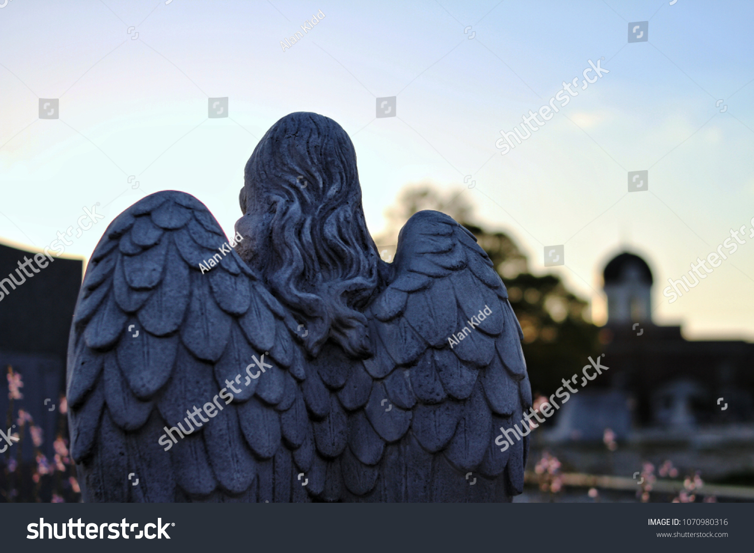 Gothic Angel Statue Cemetery Stock Photo Edit Now 1070980316