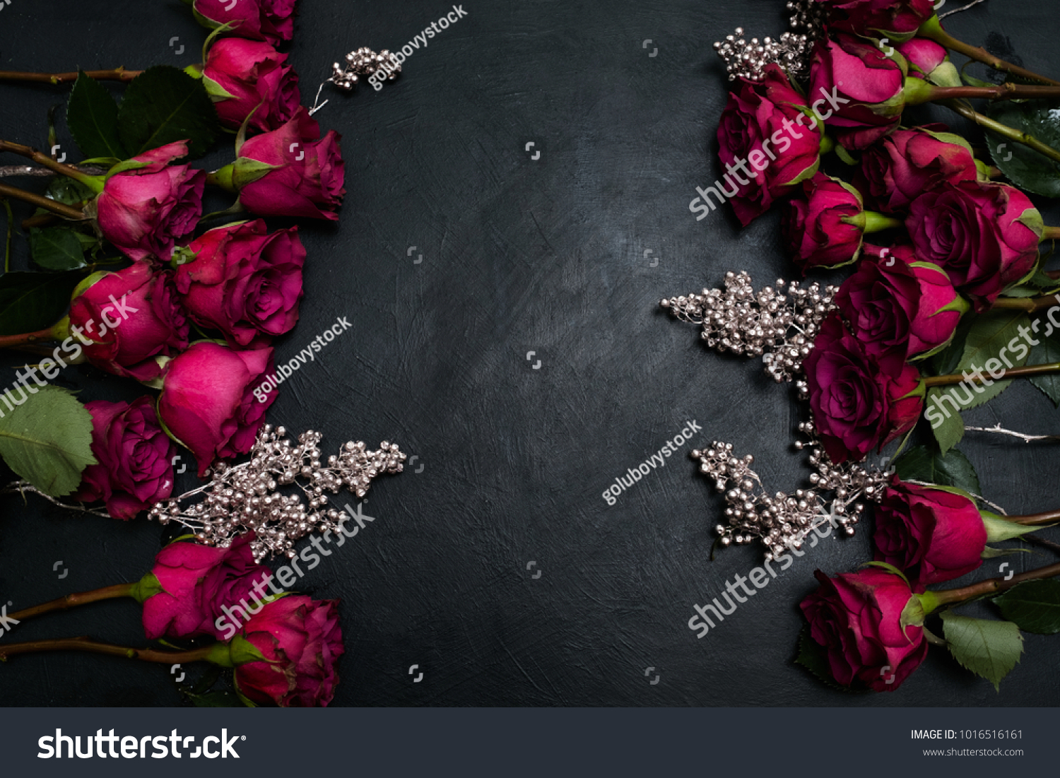 Gothic Wedding Flowers Decor Dark Red Stock Photo Edit Now