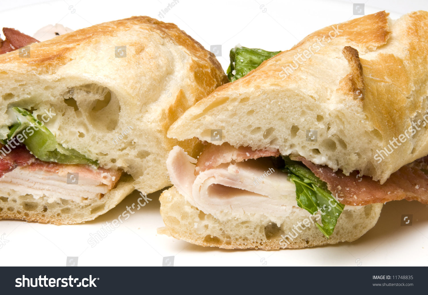 Gourmet Chicken Caesar Sandwich On French Stock Photo Edit Now 11748835