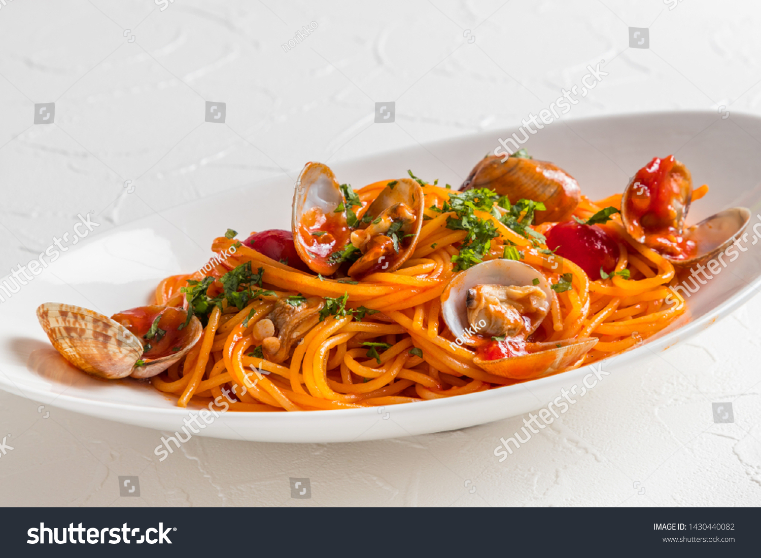 Gourmet Spaghetti Vongole Italy Stock Photo Edit Now