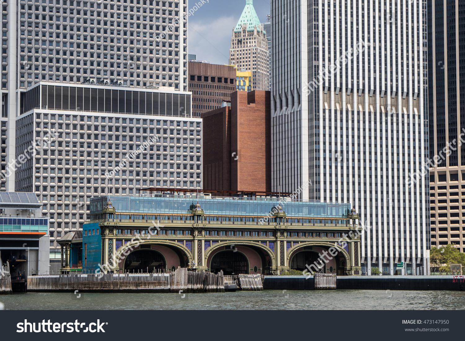 Governors Island Ferry Terminal Manhattan Buildings Landmarks Stock Image 473147950