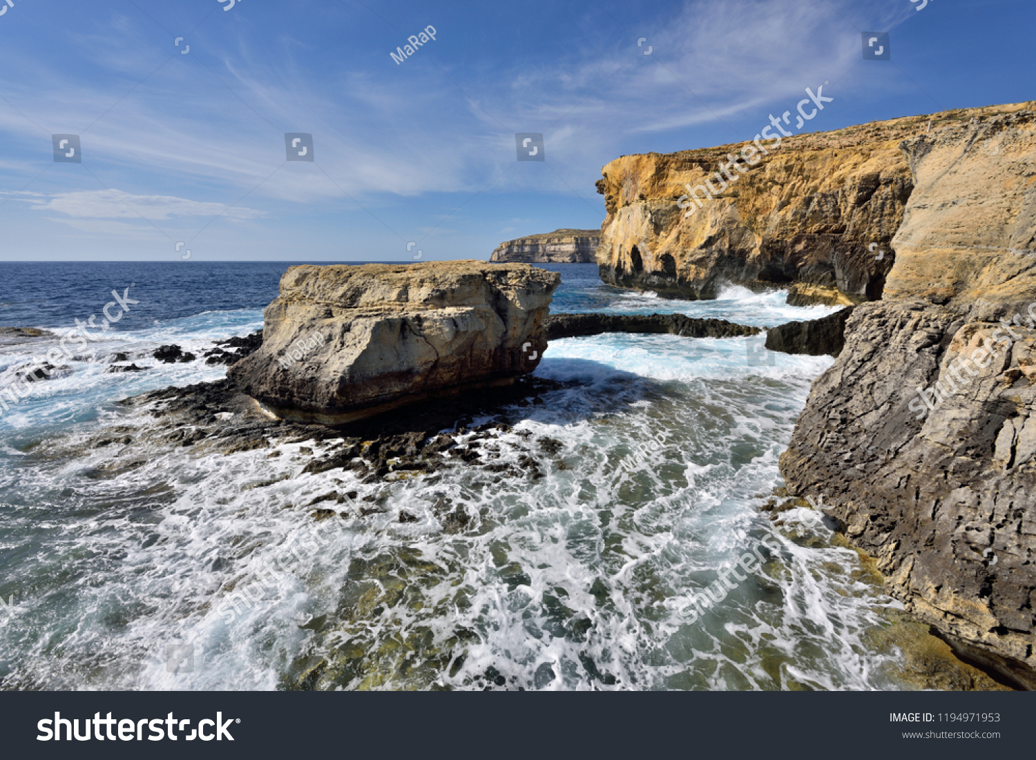 Gozo Island Coast Broken Azure Window Stock Photo Edit Now