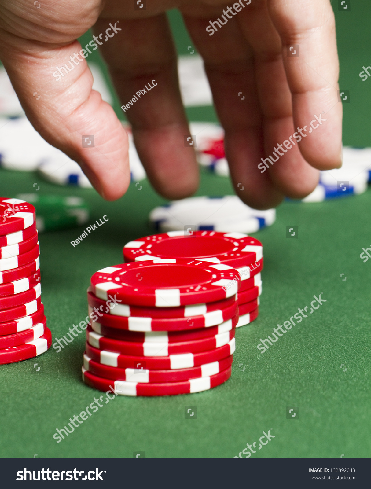 Grab Poker Chips Close Hand Moves Stock Photo 132892043 - Shutterstock