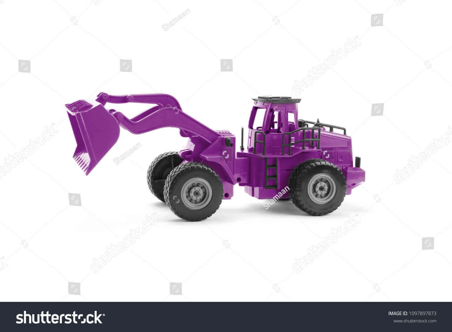 purple excavator toy