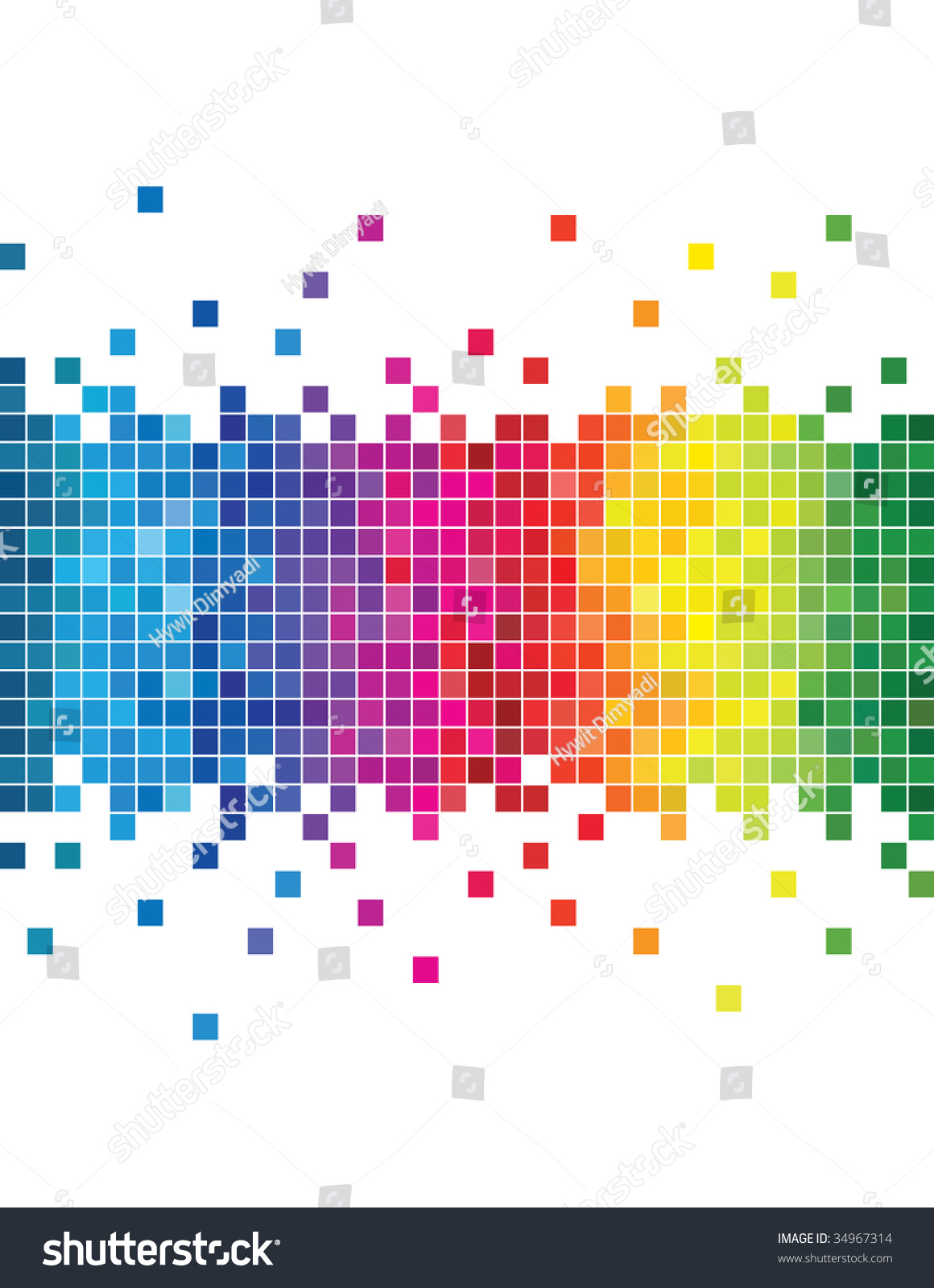 Gradient Color Pixel Mosaic Background Stock Illustration 34967314 ...