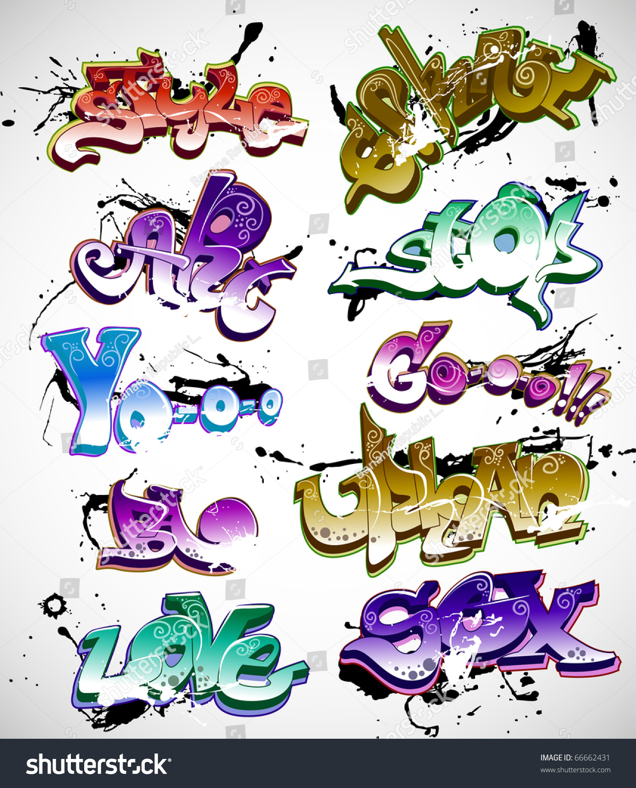 Graffiti Background Stock Photo 66662431 : Shutterstock