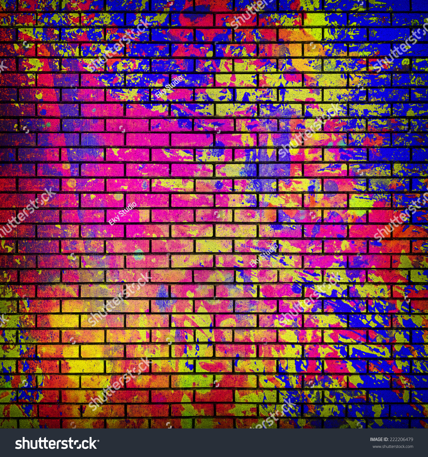 Graffiti Brick Wall Stock Illustration 222206479 - Shutterstock