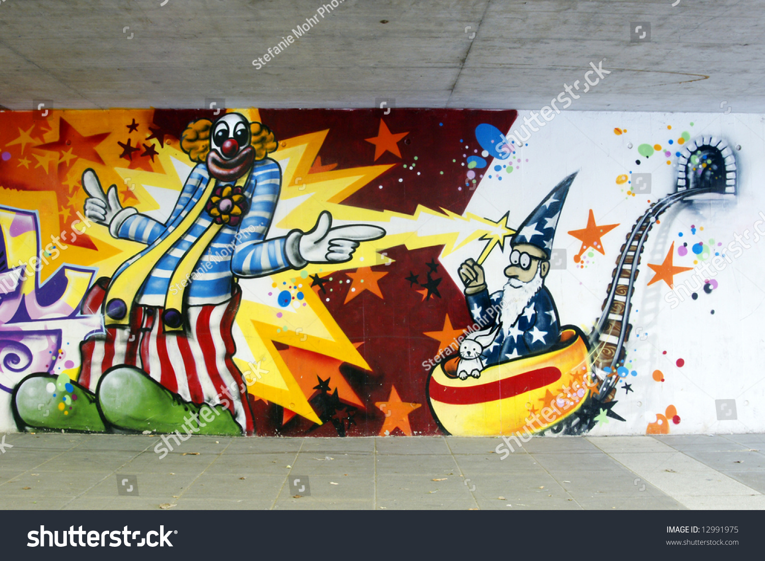 Graffiti clown wizard stock photo edit now 12991975