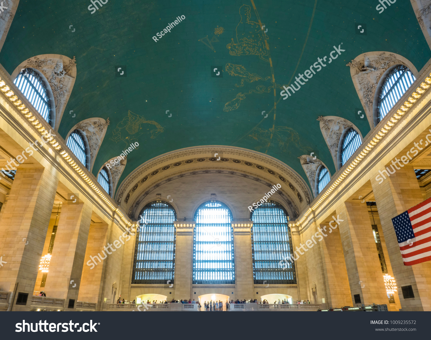 Grand Central Station View Roof Constellations Stock Photo