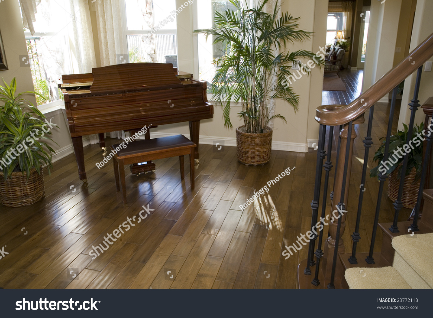 Grand Piano Hardwood Floor Stock Photo Edit Now 23772118