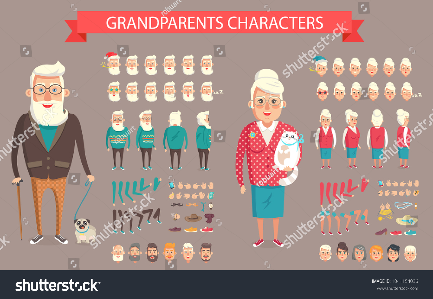 Grandparents Illustration Create Your Own Grandmother Stock ... Grandparents Illustration Create Your Own Grandmother Stock ...