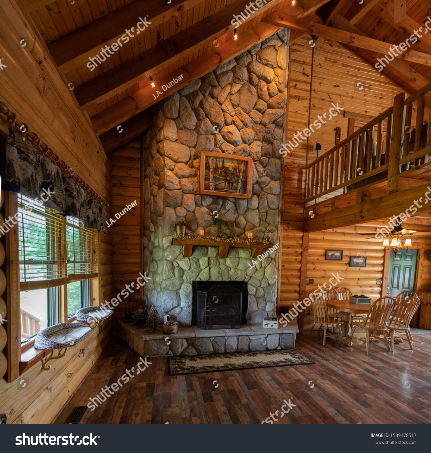 Grant Michigan Usa 09152019 Log Cabin Stock Photo Edit Now