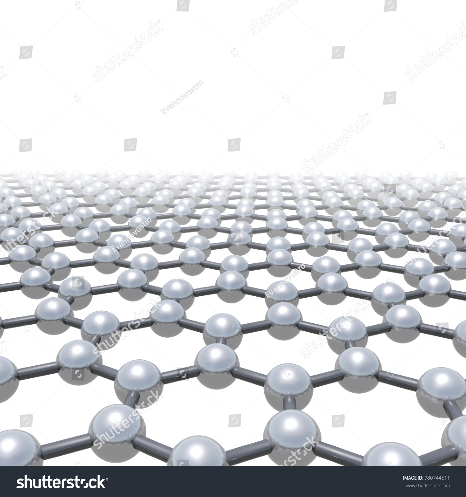 Graphene Layer Schematic Molecular Model Hexagonal Stock Illustration ...