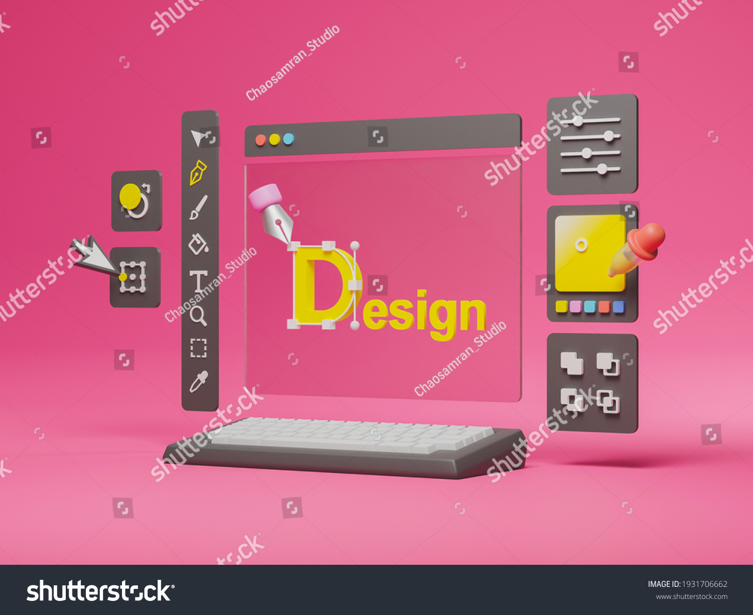 Graphic Designer Creative Creator Design Logo Stock Illustration ...