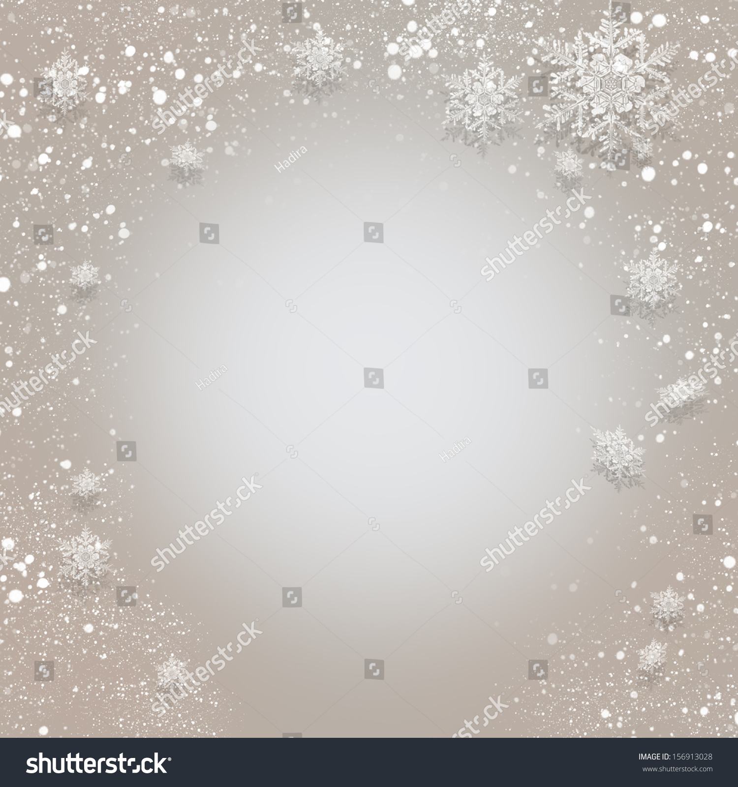 Gray Abstract Christmas Background With Snowflakes Falling Stock Photo ...