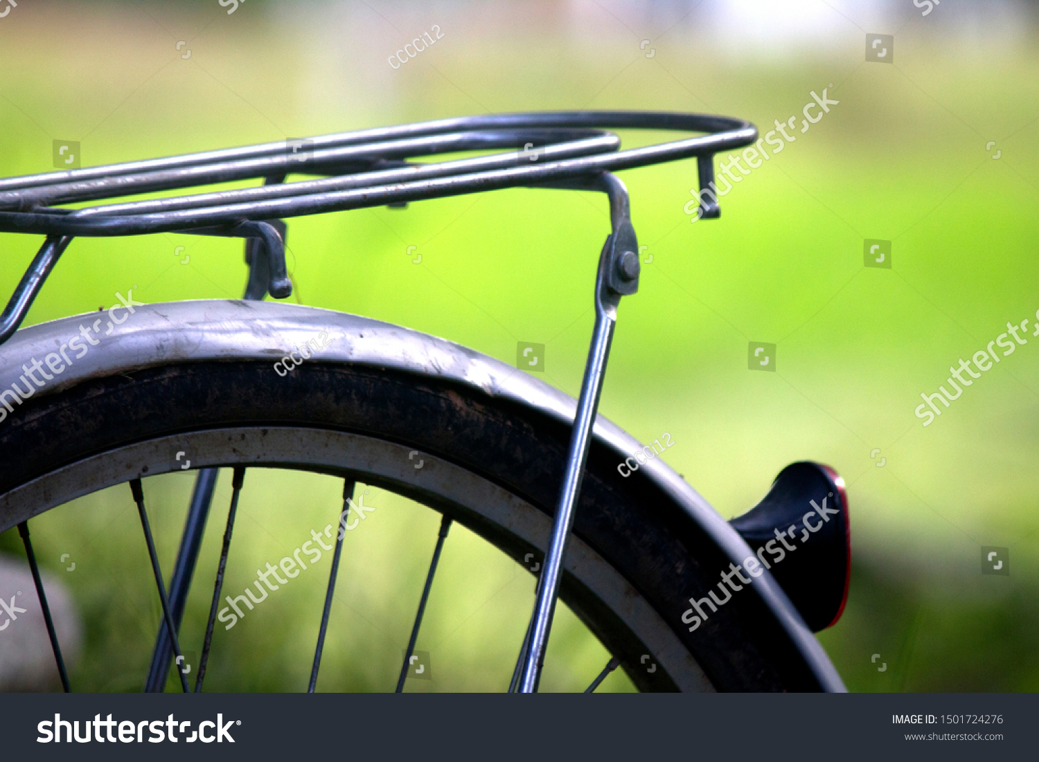 Gray Seat Wheels Bicycle Garden Stock Photo Edit Now 1501724276