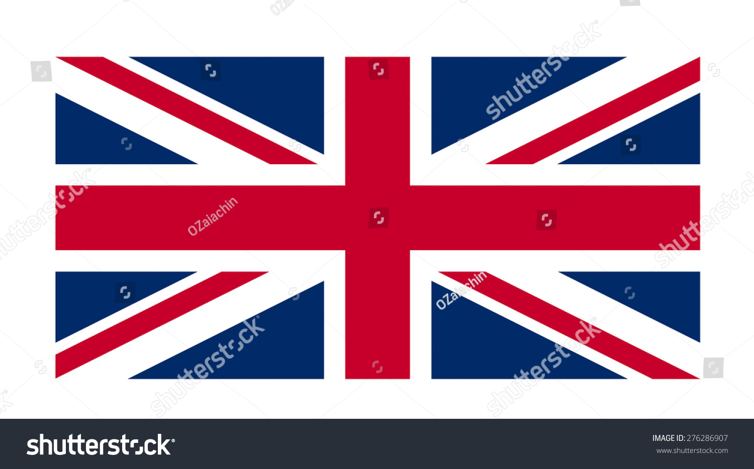 Great Britain Flag Against A White Background Stock Photo 276286907 ...